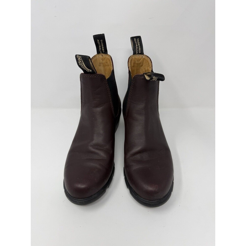 Blundstone Women’s Brown Leather Chelsea Ankle Boots US 8 Pull On Rubber Sole